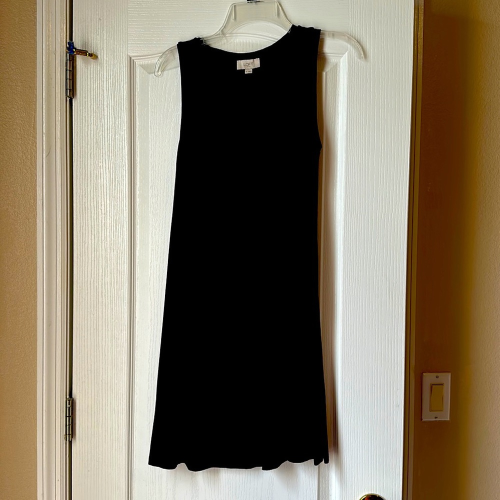 Loft black swing dress